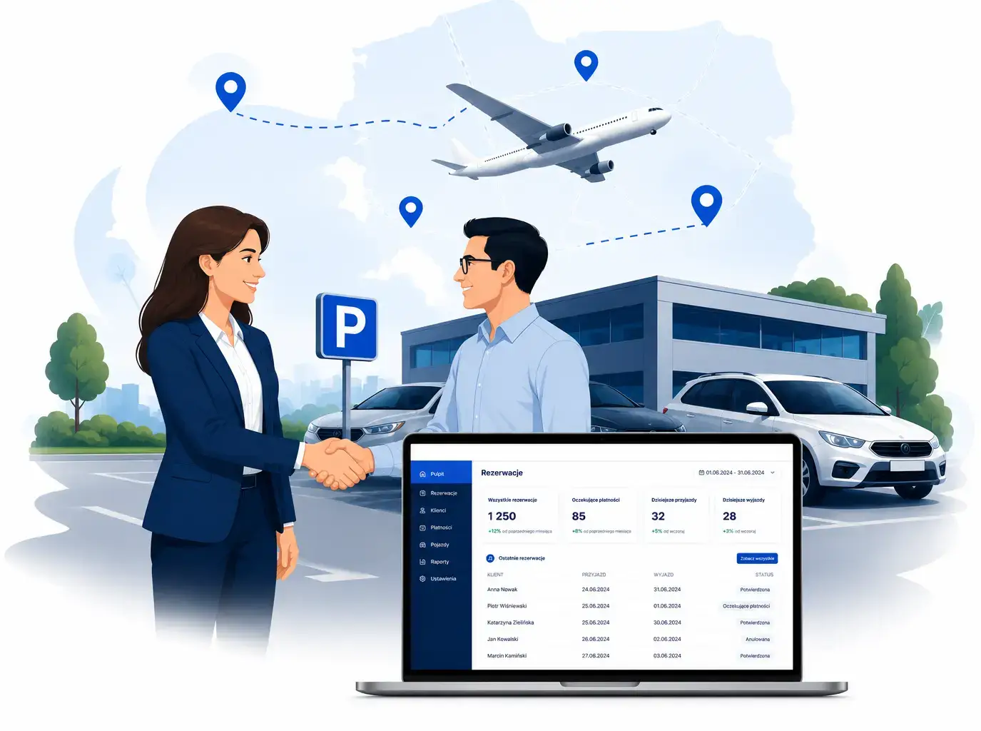 Współpraca z Parklot — parking przy lotnisku